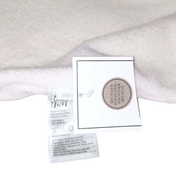 H&M Plush Bear Cream Sherpa Crinkle Baby Lovey Security Blanket Toy 9.5" - Picture 4 of 4